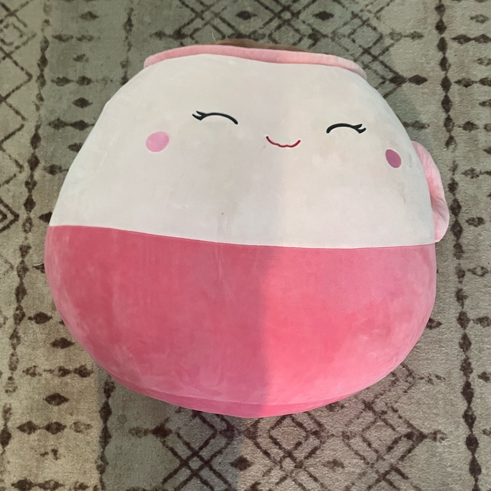 Emery the pink Hot chocolate latte 24in Squishmallow